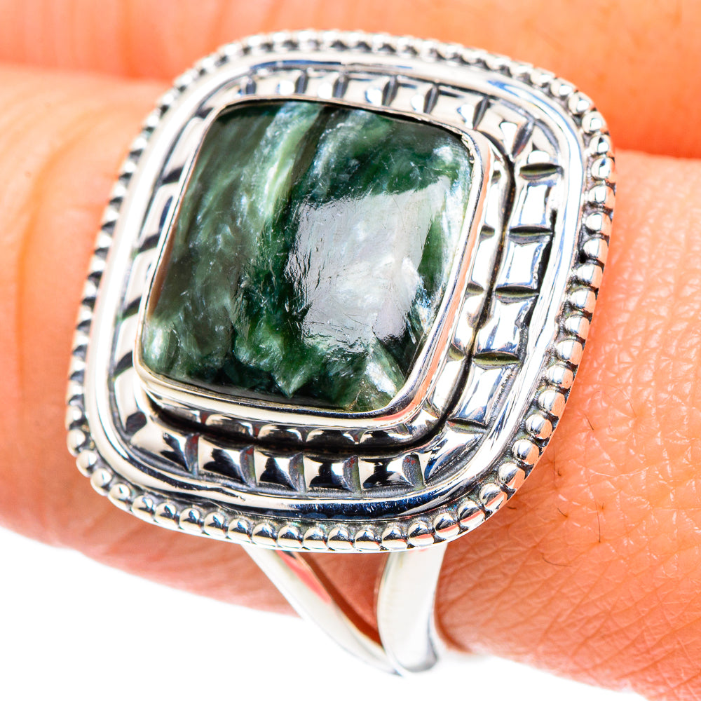 Seraphinite Rings handcrafted by Anasilvercos - RING93407
