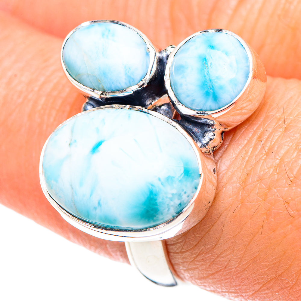 Larimar Rings handcrafted by Anasilvercos - RING93419