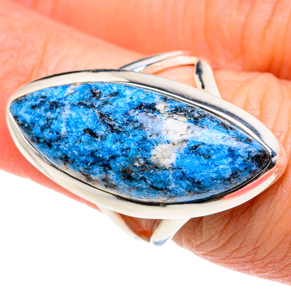 K2 Blue Azurite Rings handcrafted by Anasilvercos - RING93428