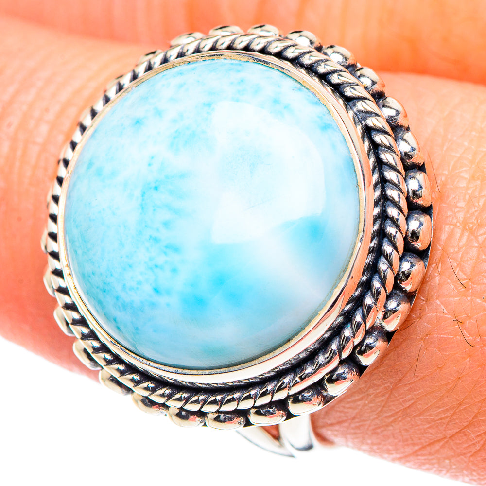 Larimar Rings handcrafted by Anasilvercos - RING93433