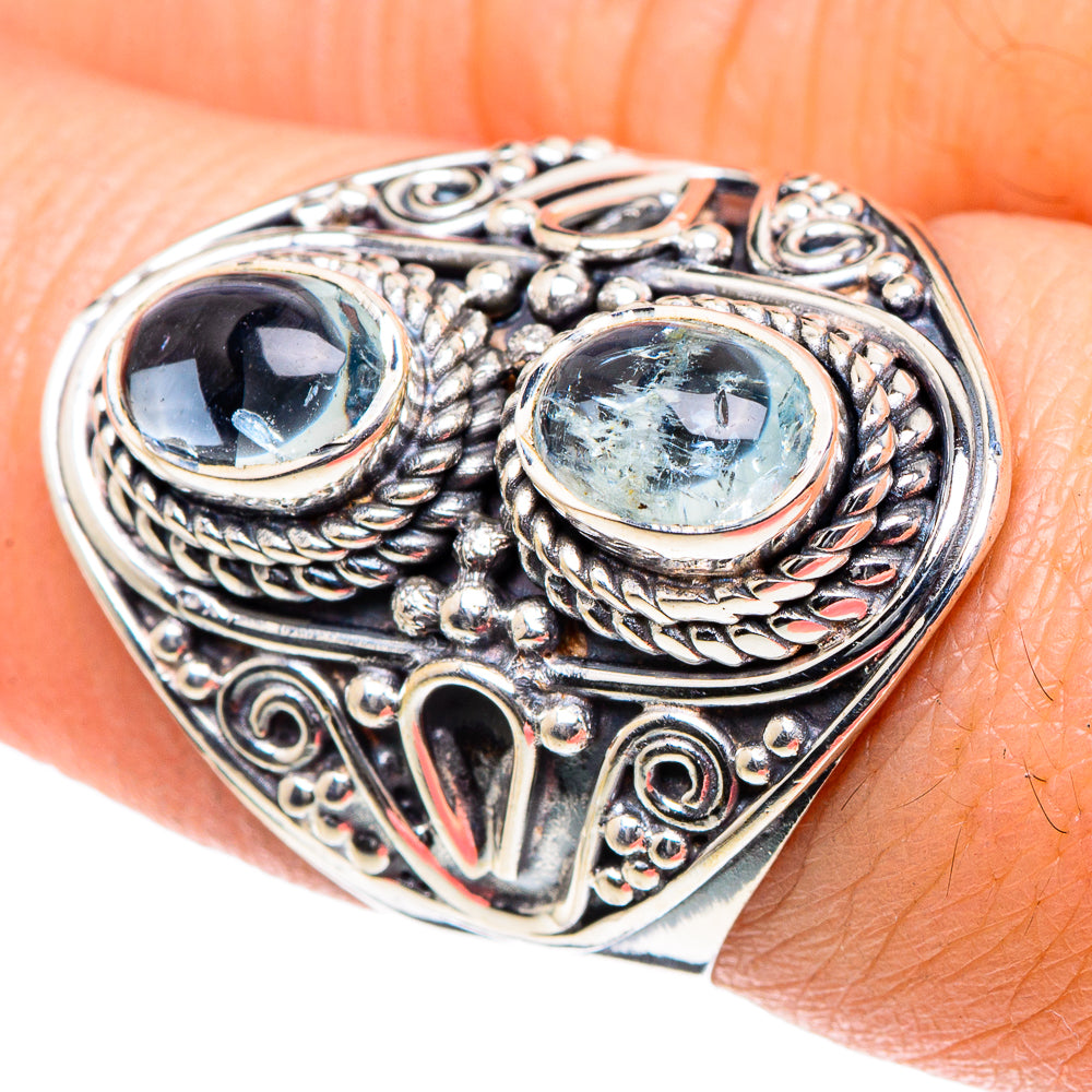 Aquamarine Rings handcrafted by Anasilvercos - RING93434