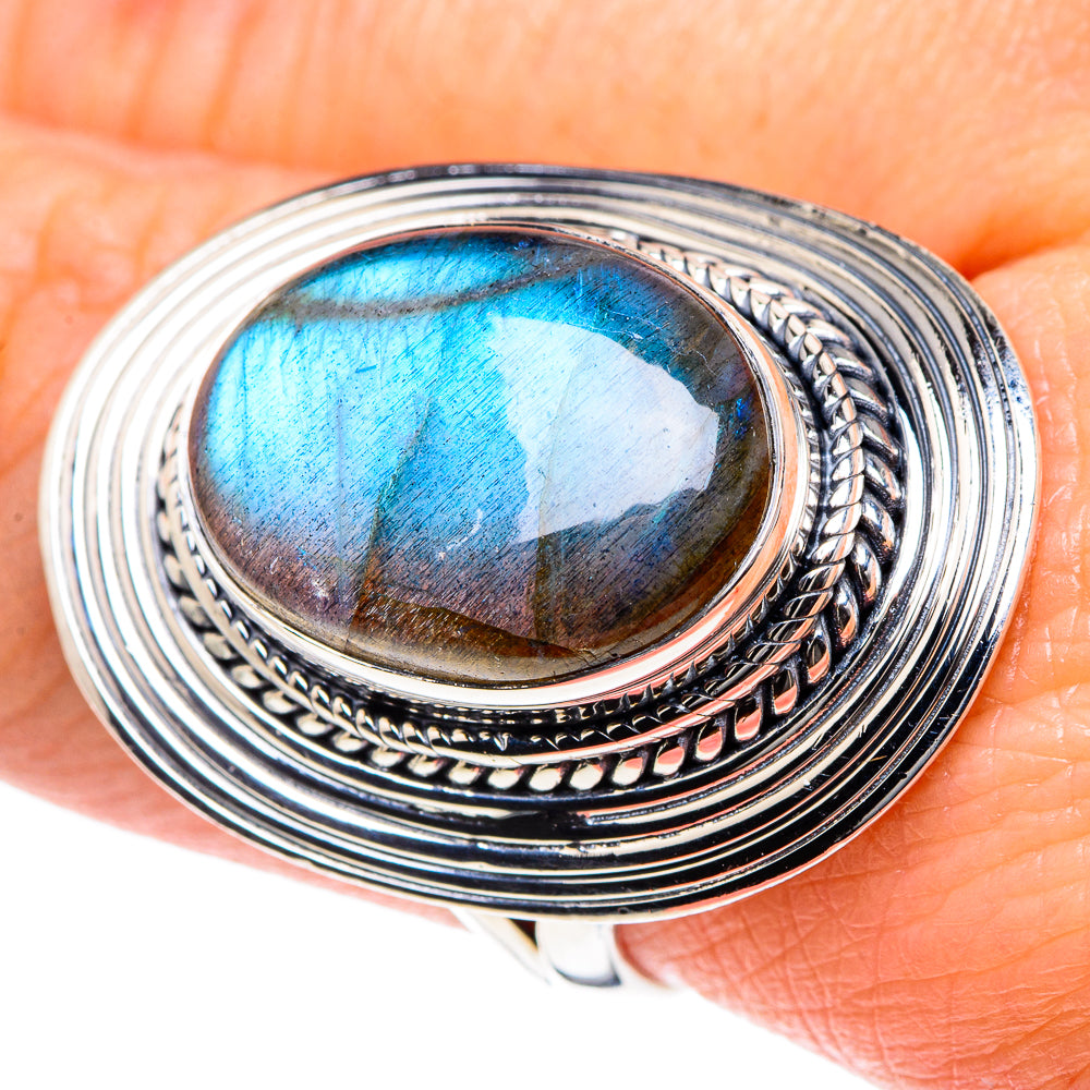 Labradorite Rings handcrafted by Anasilvercos - RING93440