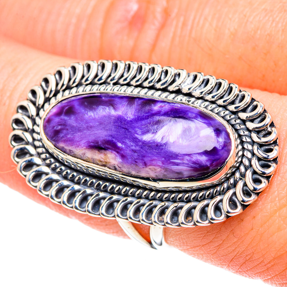 Charoite Rings handcrafted by Anasilvercos - RING93460
