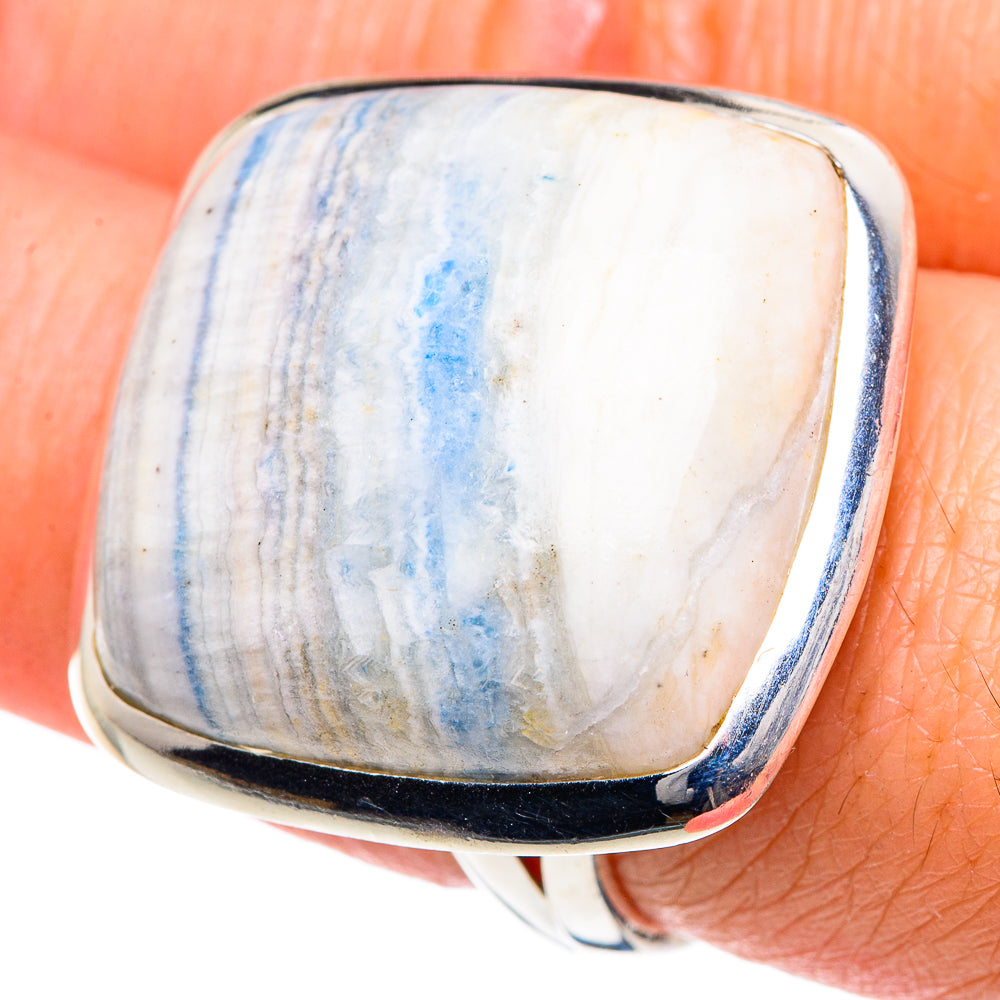 Blue Scheelite Rings handcrafted by Anasilvercos - RING93471