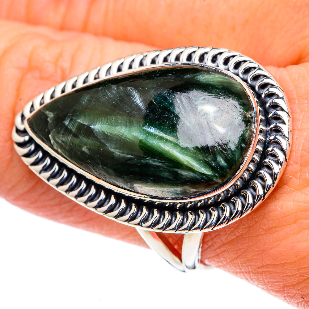 Seraphinite Rings handcrafted by Anasilvercos - RING93479