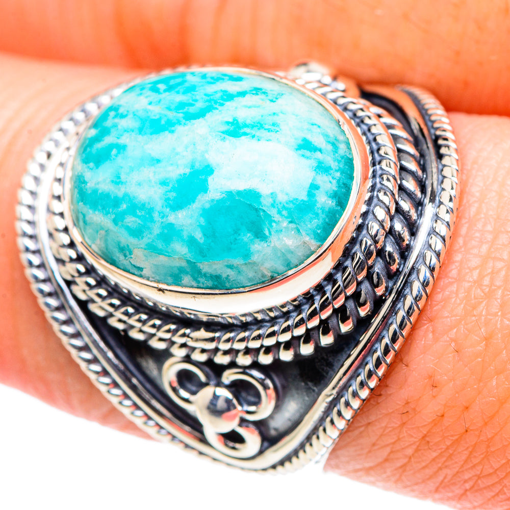 Amazonite Rings handcrafted by Anasilvercos - RING93480
