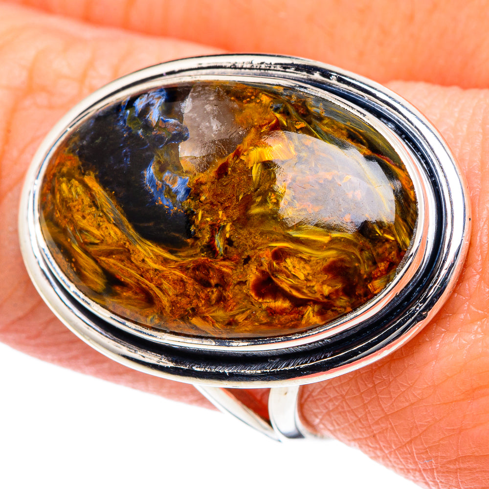 Golden Pietersite Rings handcrafted by Anasilvercos - RING93485
