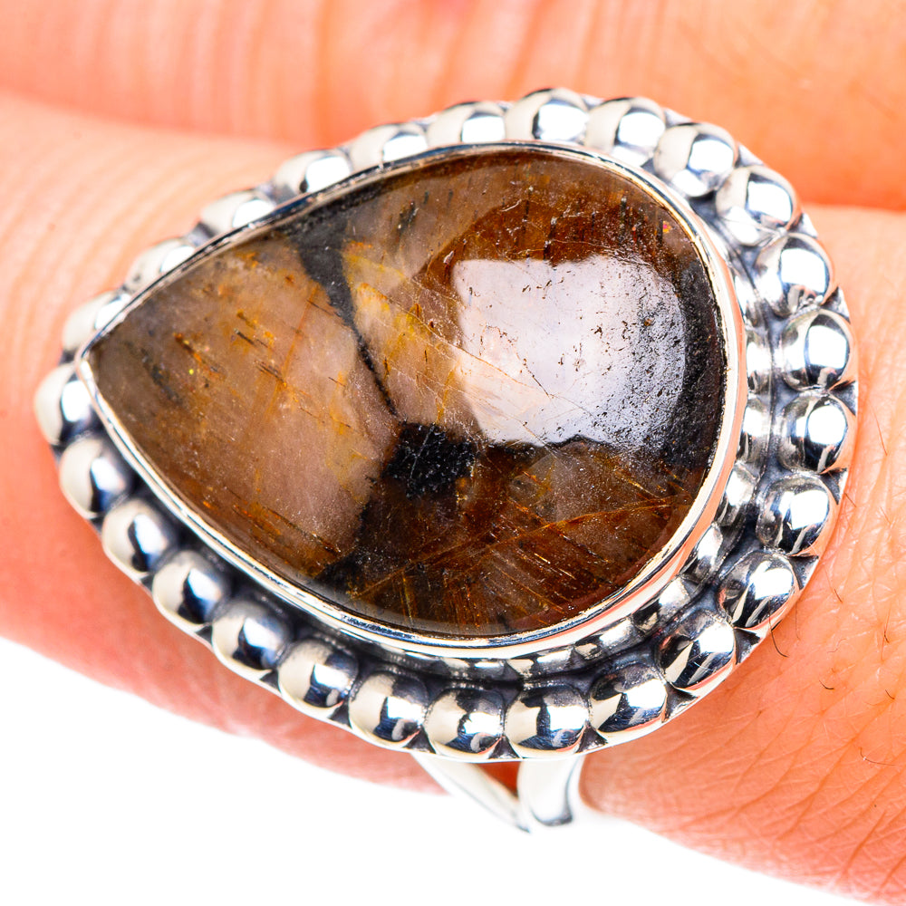 Chiastolite Rings handcrafted by Anasilvercos - RING93486