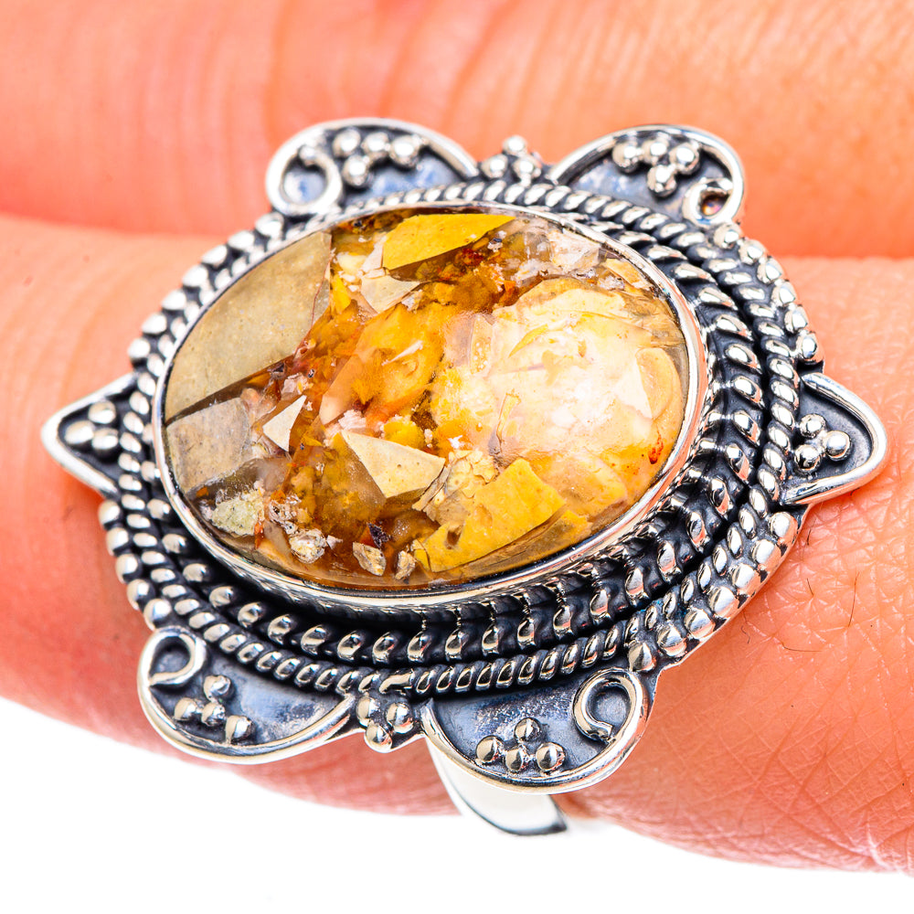 Brecciated Mookaite Rings handcrafted by Anasilvercos - RING93490