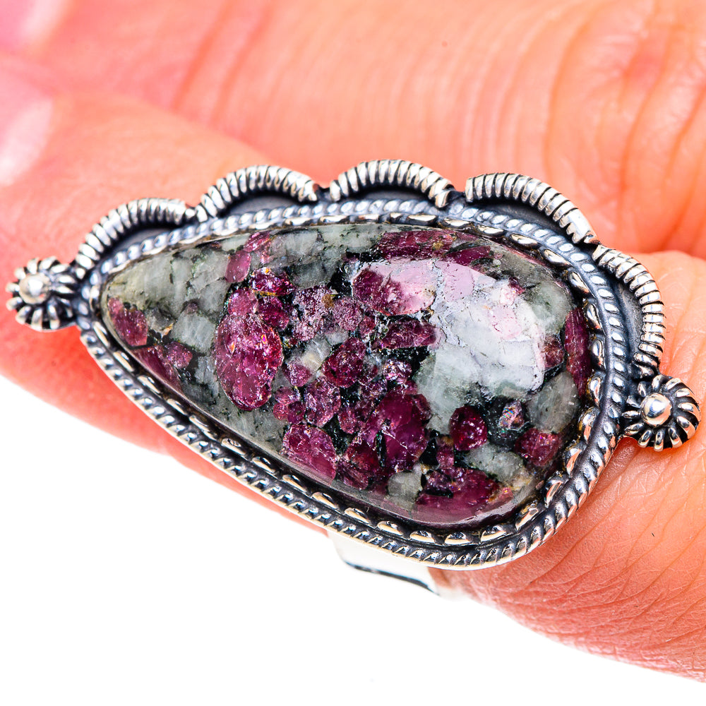 Russian Eudialyte Rings handcrafted by Anasilvercos - RING93493
