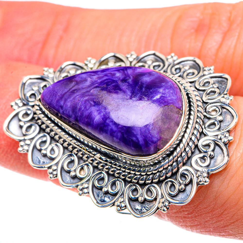 Charoite Rings handcrafted by Anasilvercos - RING93497