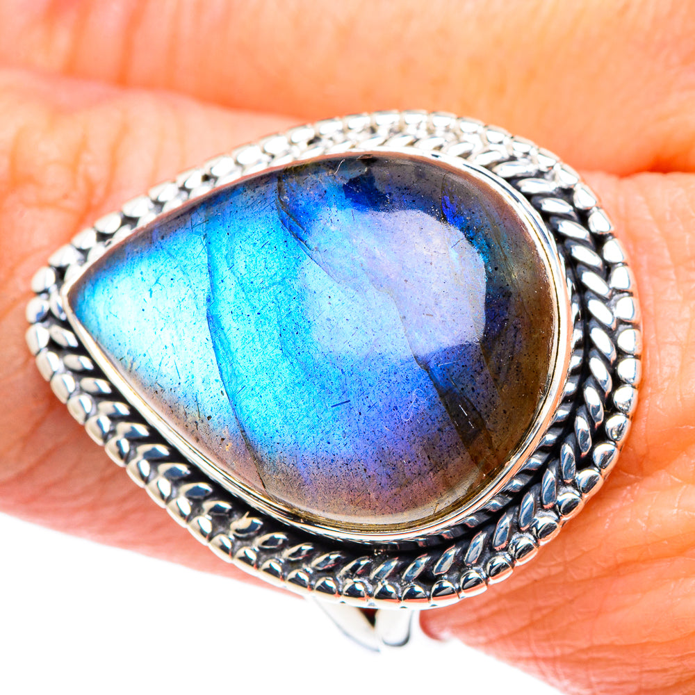 Labradorite Rings handcrafted by Anasilvercos - RING93511