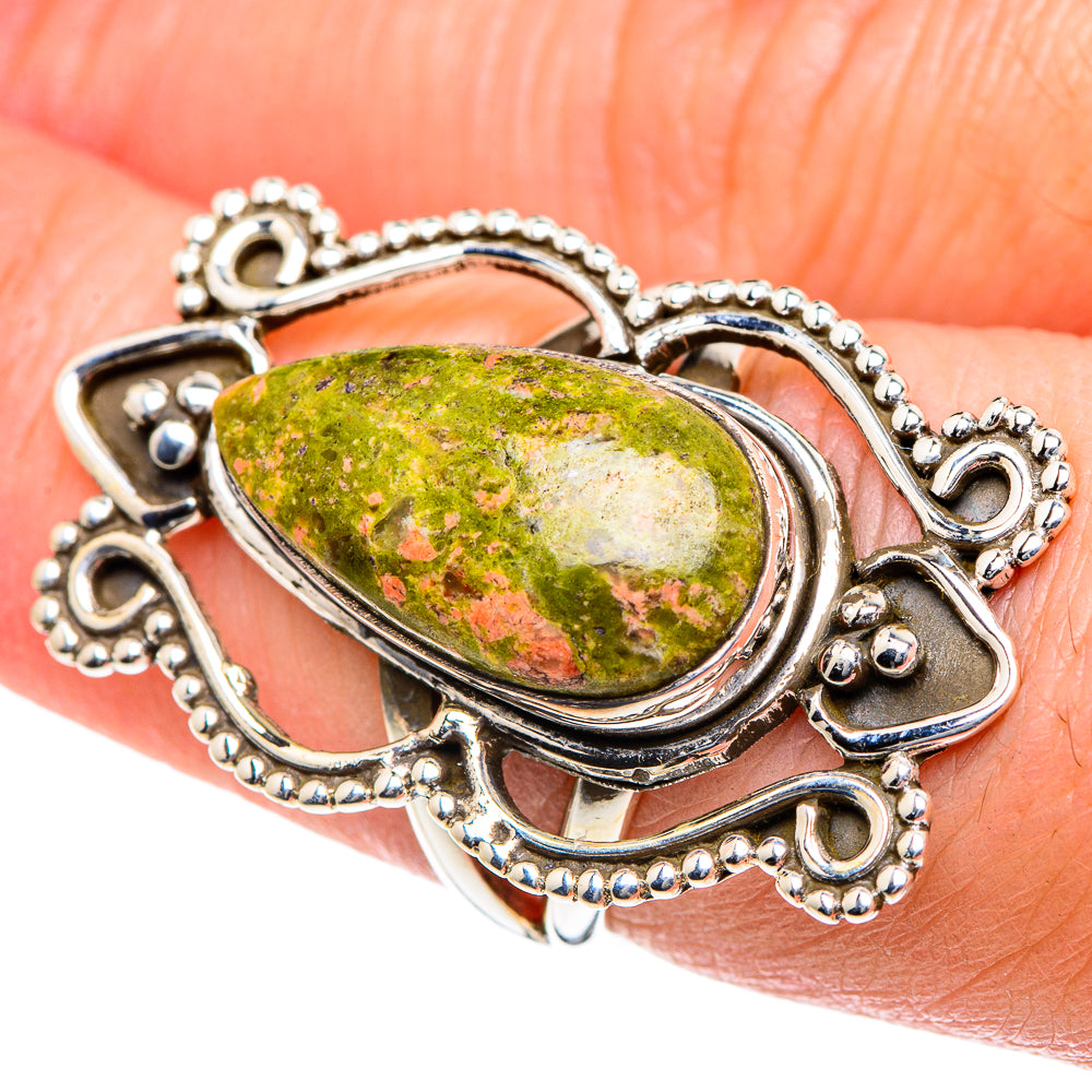 Unakite Rings handcrafted by Anasilvercos - RING93545