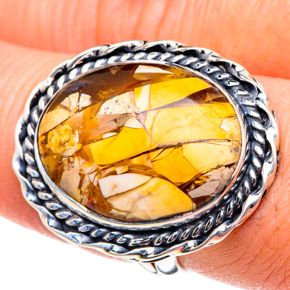 Brecciated Mookaite Rings handcrafted by Anasilvercos - RING93550
