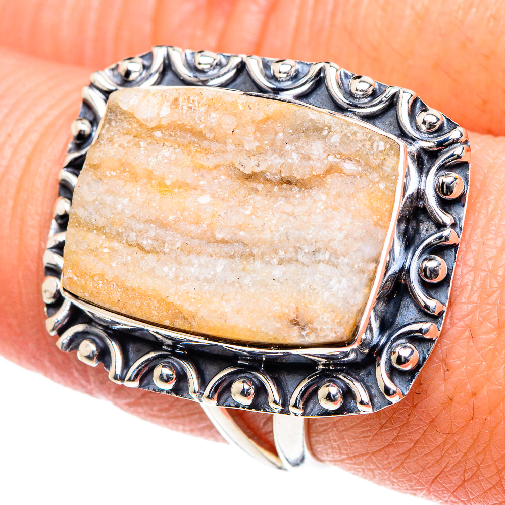 Desert Druzy Rings handcrafted by Anasilvercos - RING93559
