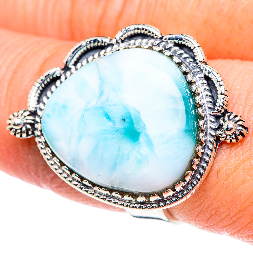 Larimar Rings handcrafted by Anasilvercos - RING93564