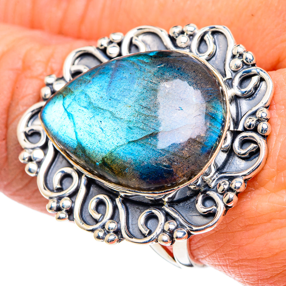 Labradorite Rings handcrafted by Anasilvercos - RING93567