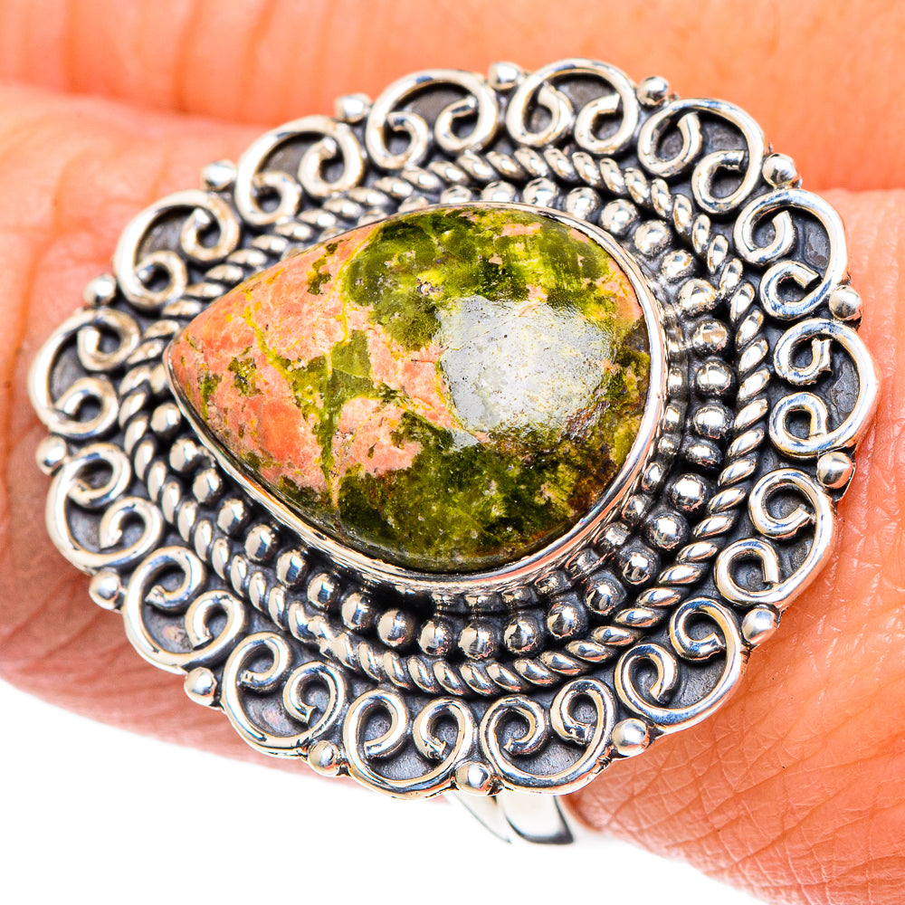 Unakite Rings handcrafted by Anasilvercos - RING93569