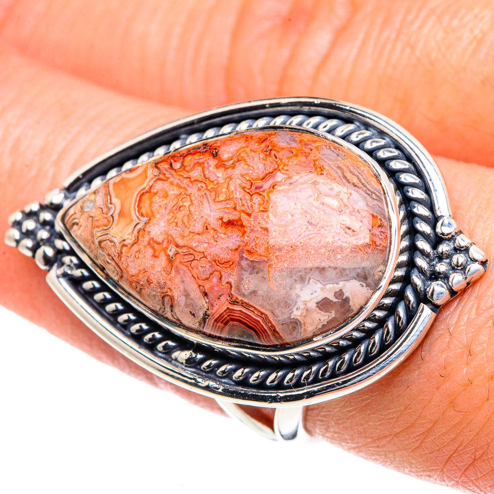 Crazy Lace Agate Rings handcrafted by Anasilvercos - RING93575