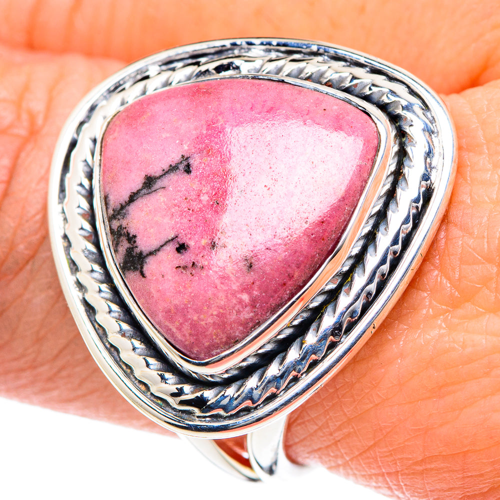Rhodonite Rings handcrafted by Anasilvercos - RING93584