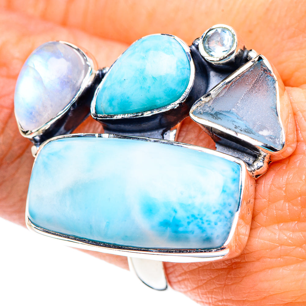 Larimar Rings handcrafted by Anasilvercos - RING93587