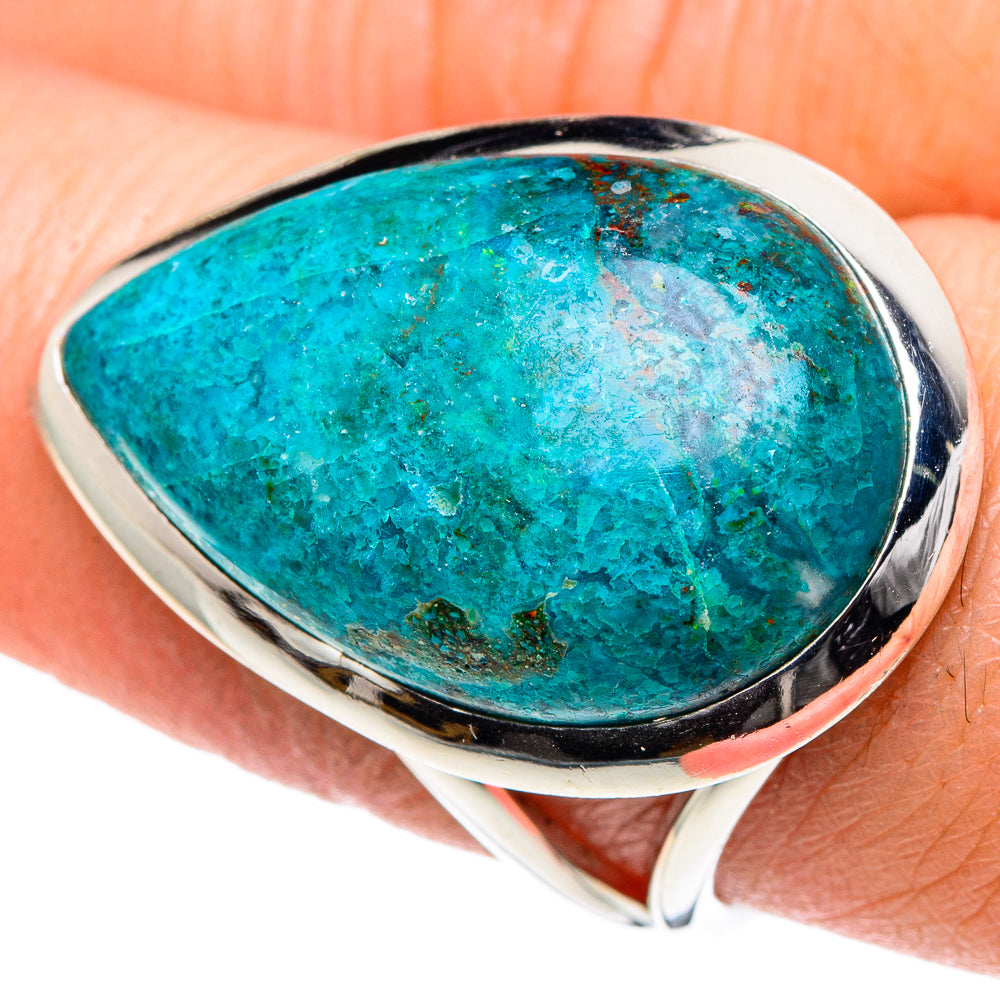 Chrysocolla Rings handcrafted by Anasilvercos - RING93591