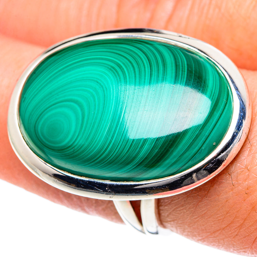 Malachite Rings handcrafted by Anasilvercos - RING93596