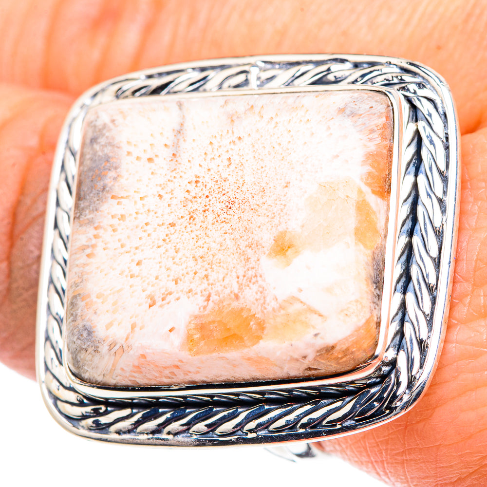 Scolecite Rings handcrafted by Anasilvercos - RING93613