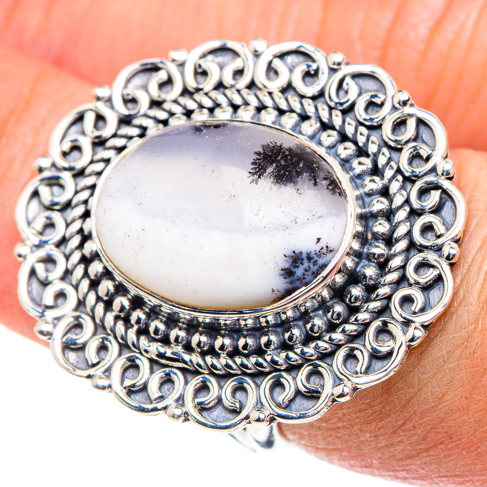 Dendritic Opal Rings handcrafted by Anasilvercos - RING93627