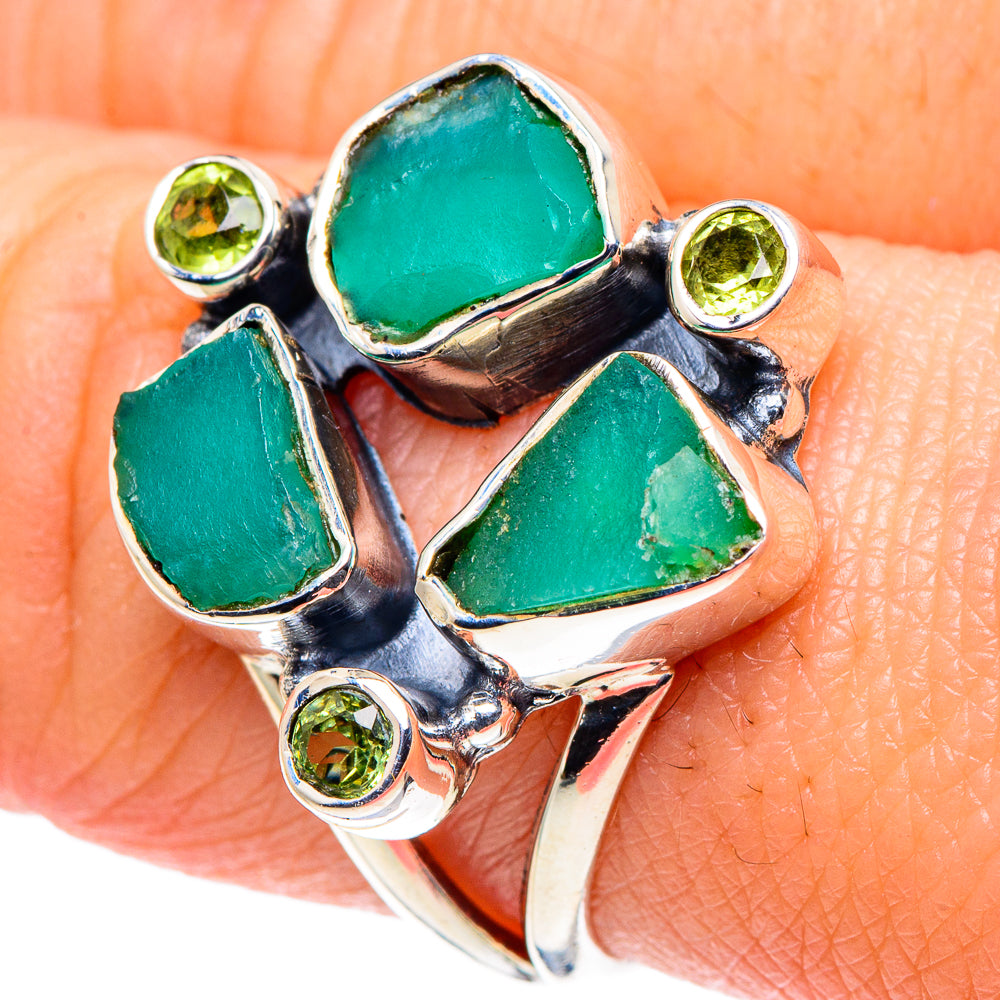 Chrysoprase Rings handcrafted by Anasilvercos - RING93635