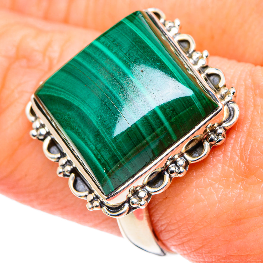Malachite Rings handcrafted by Anasilvercos - RING93636