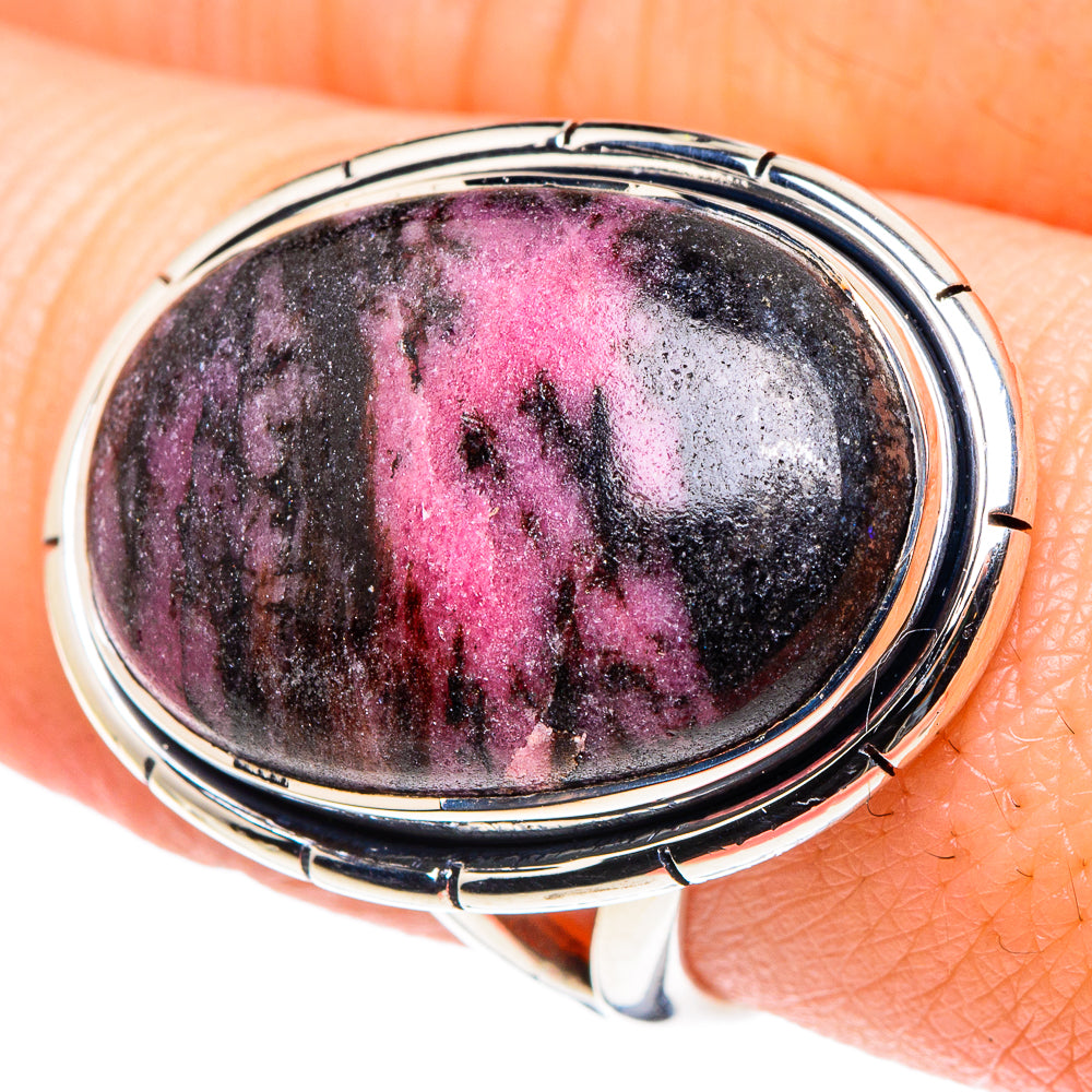 Rhodonite Rings handcrafted by Anasilvercos - RING93643