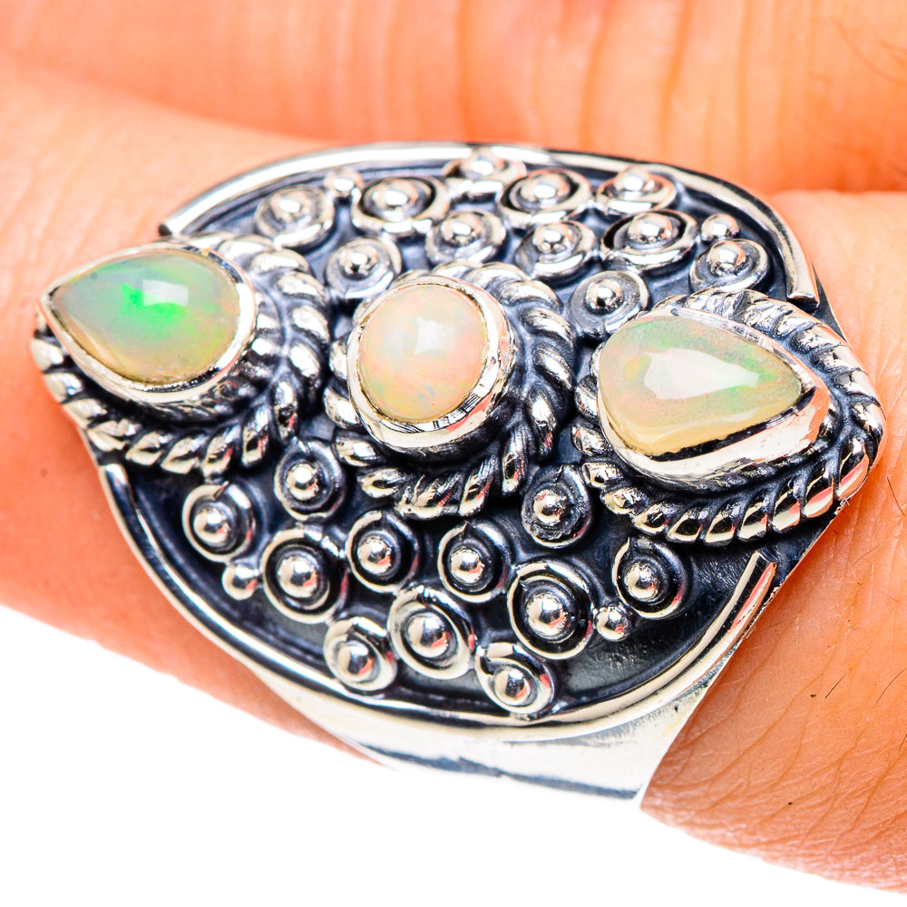 Ethiopian Opal Rings handcrafted by Anasilvercos - RING93655