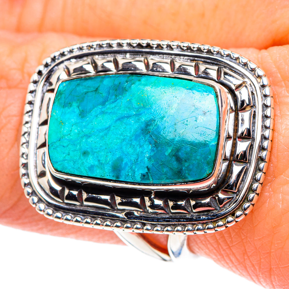 Chrysocolla Rings handcrafted by Anasilvercos - RING93662