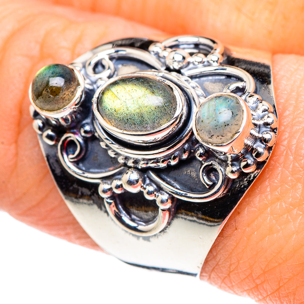 Labradorite Rings handcrafted by Anasilvercos - RING93667
