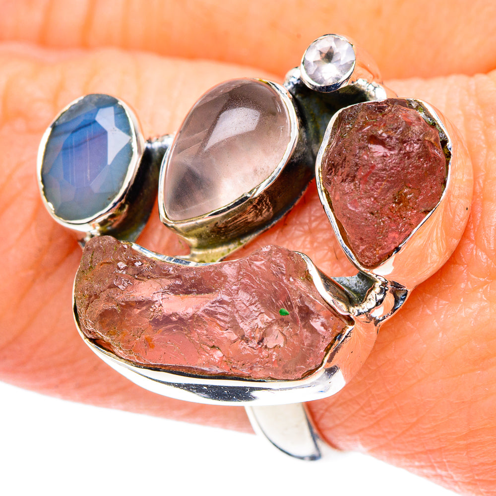 Rose Quartz Rings handcrafted by Anasilvercos - RING93673