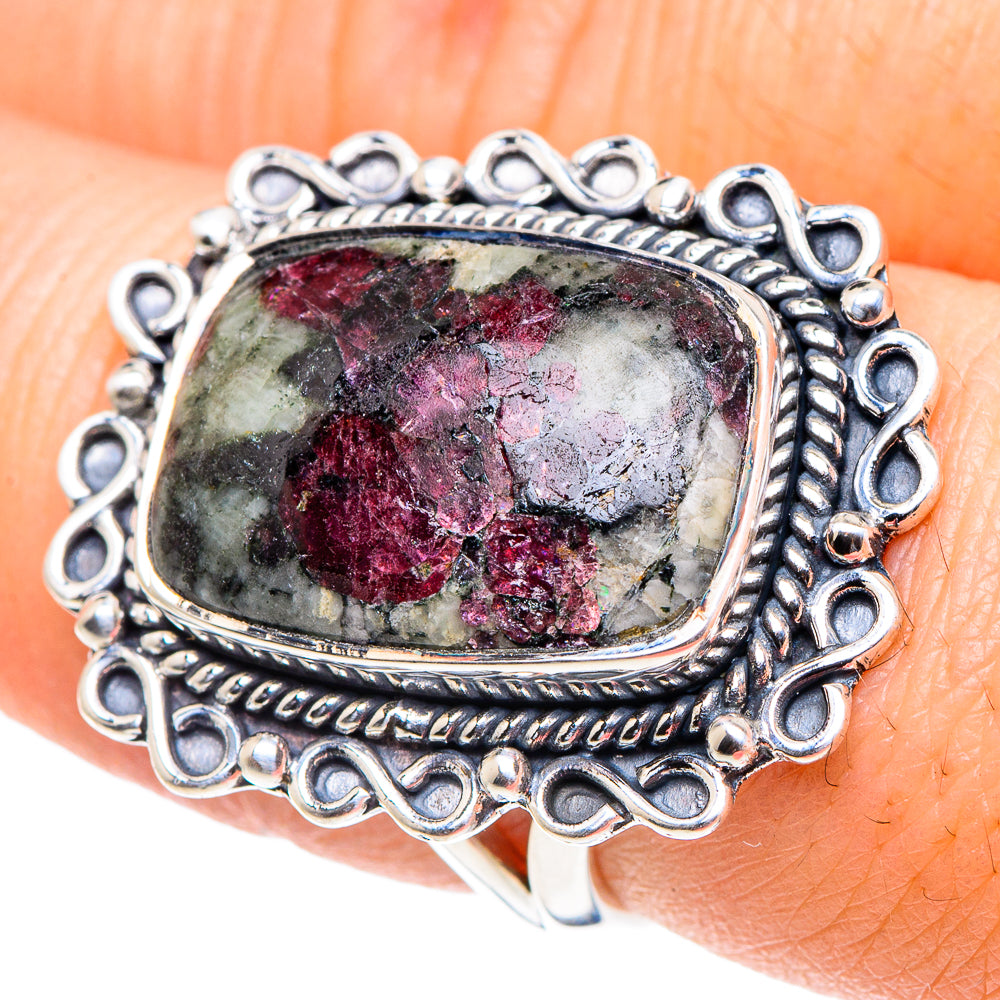 Russian Eudialyte Rings handcrafted by Anasilvercos - RING93674