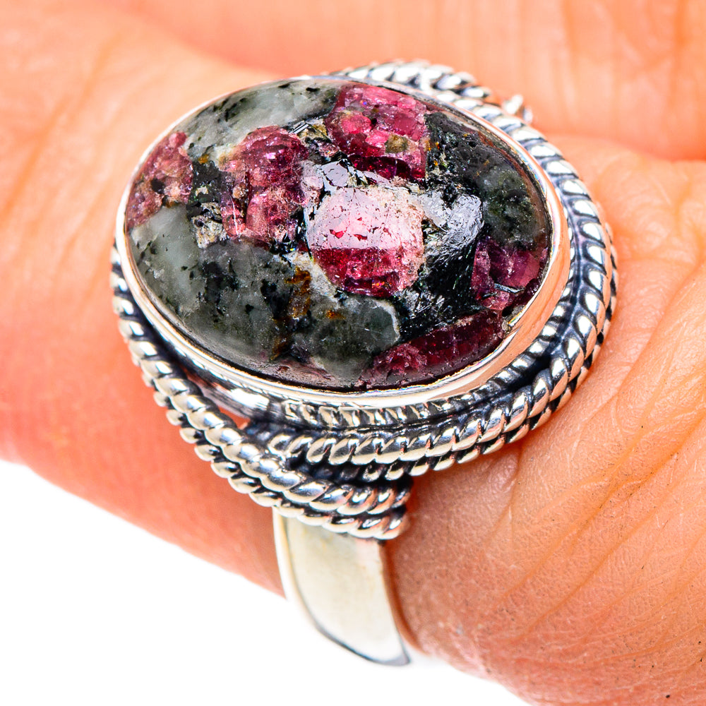 Russian Eudialyte Rings handcrafted by Anasilvercos - RING93675