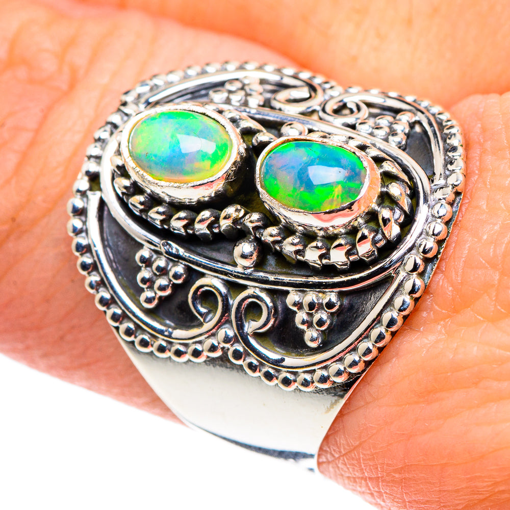 Ethiopian Opal Rings handcrafted by Anasilvercos - RING93683