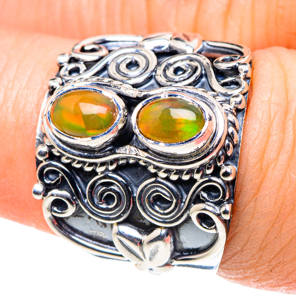 Ethiopian Opal Rings handcrafted by Anasilvercos - RING93684
