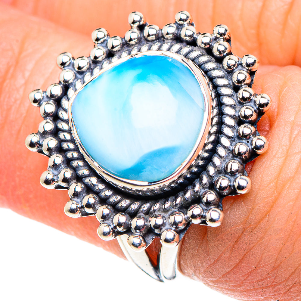 Larimar Rings handcrafted by Anasilvercos - RING93687