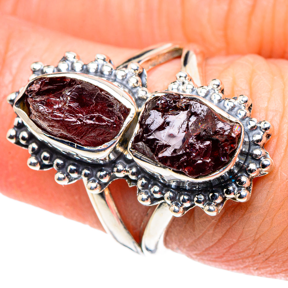 Garnet Rings handcrafted by Anasilvercos - RING93702