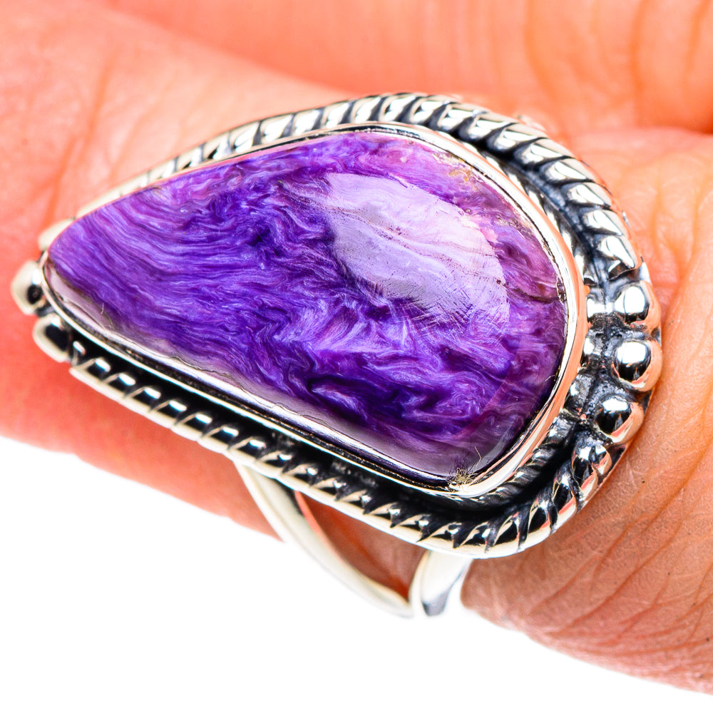 Charoite Rings handcrafted by Anasilvercos - RING93703
