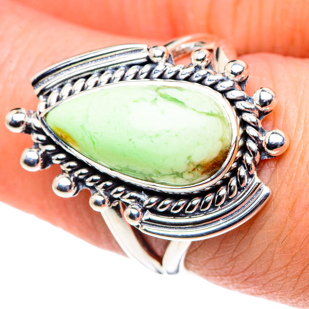 Lemon Chrysoprase Rings handcrafted by Anasilvercos - RING93712