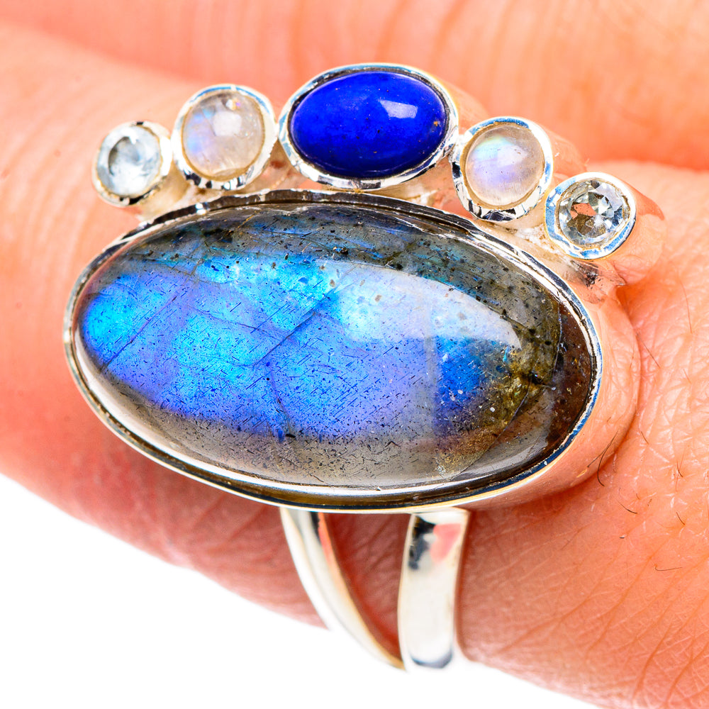 Labradorite Rings handcrafted by Anasilvercos - RING93716