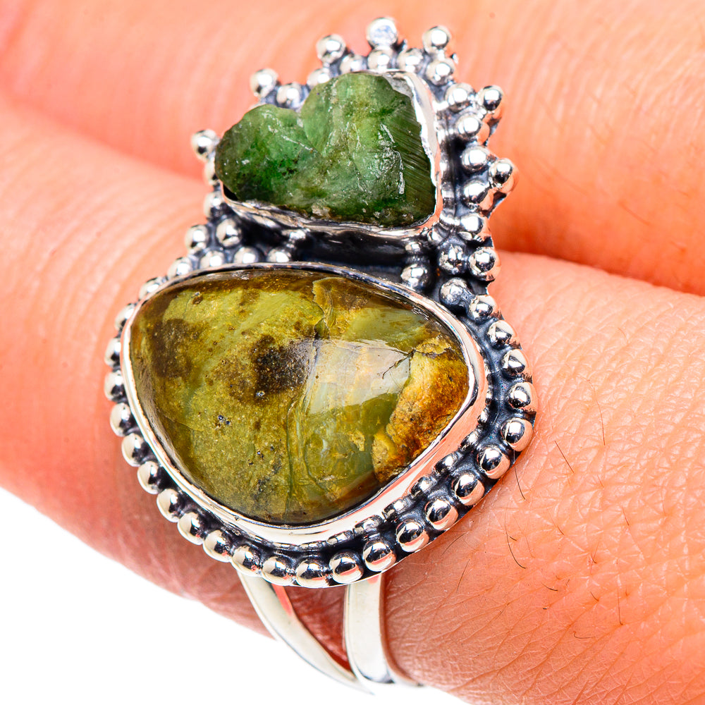Rainforest Jasper Rings handcrafted by Anasilvercos - RING93719