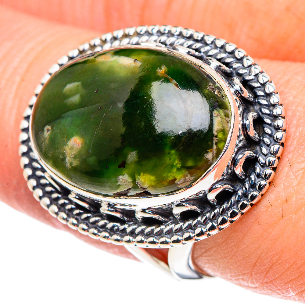 Australian Green Opal Rings handcrafted by Anasilvercos - RING93720