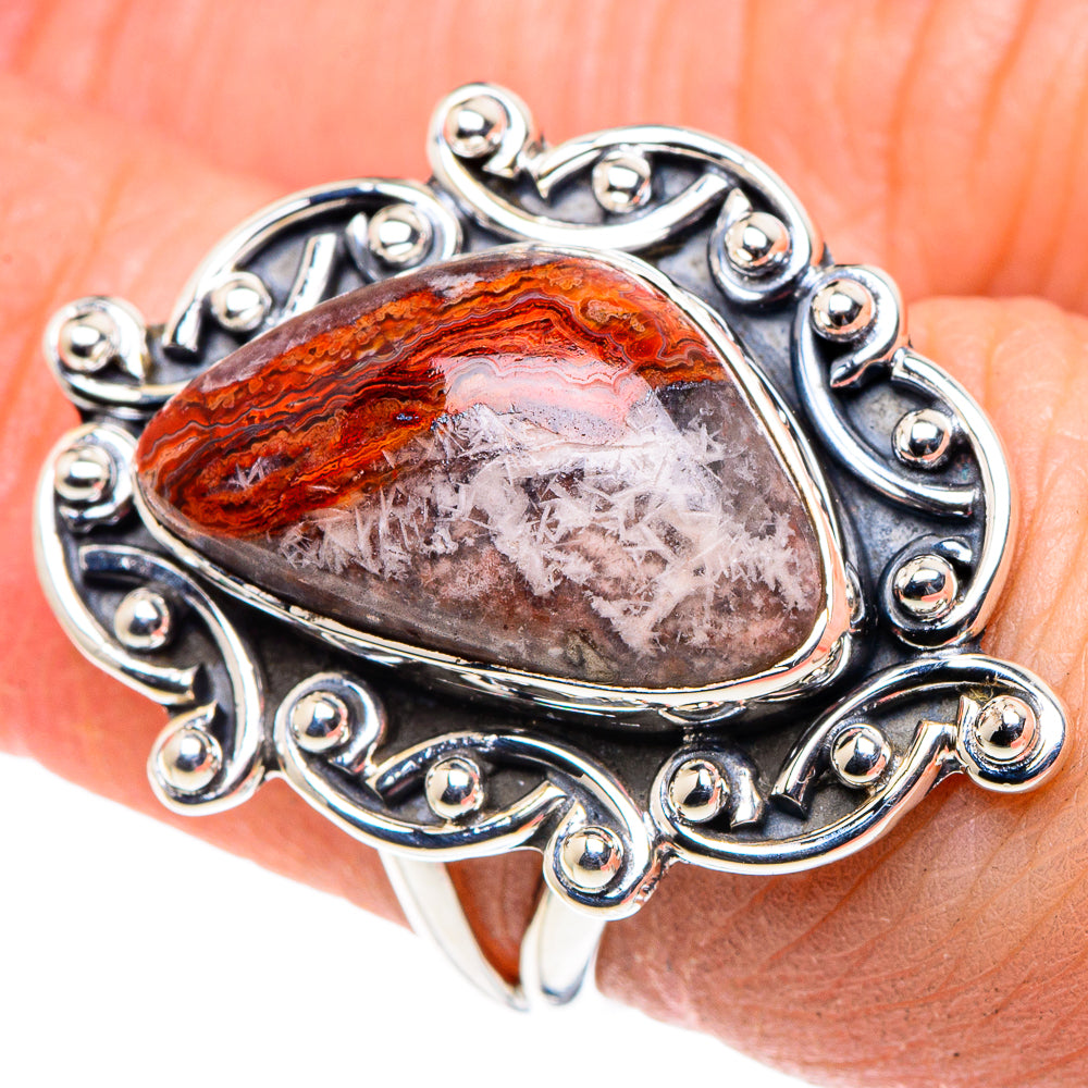 Crazy Lace Agate Rings handcrafted by Anasilvercos - RING93722