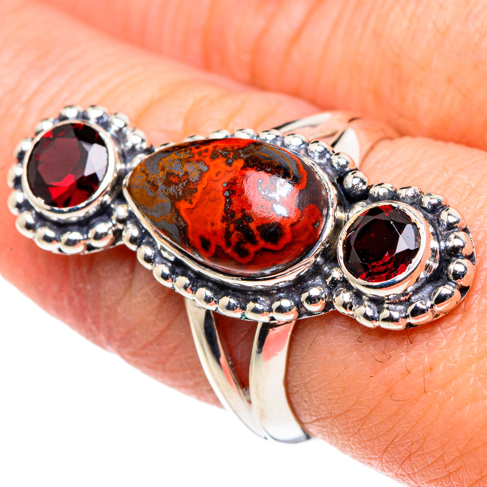 Red Jasper Rings handcrafted by Anasilvercos - RING93723