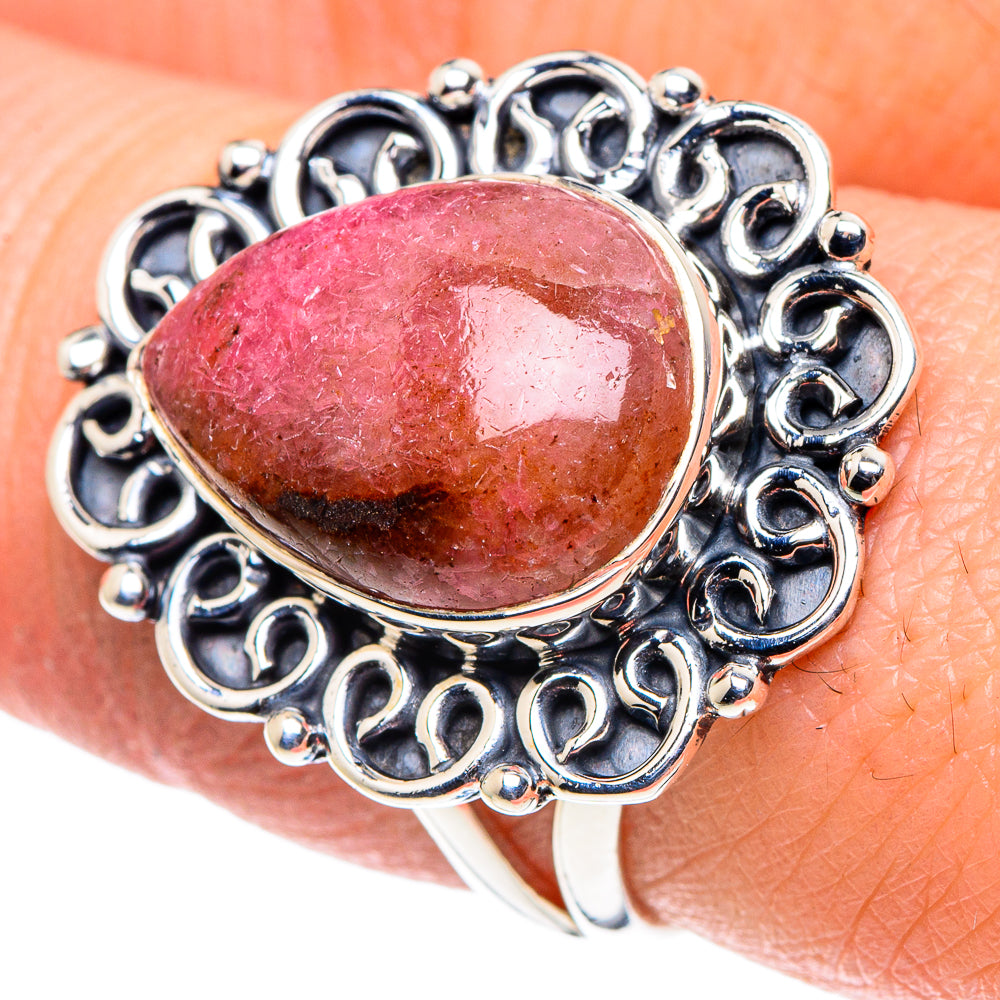 Rhodonite Rings handcrafted by Anasilvercos - RING93726